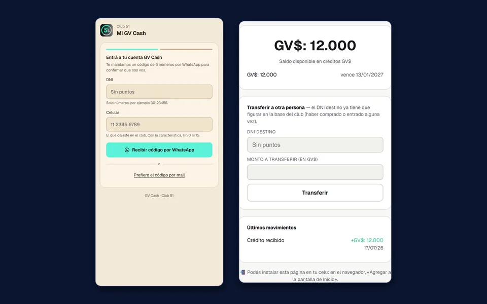 El cliente entra con su DNI y ve su saldo