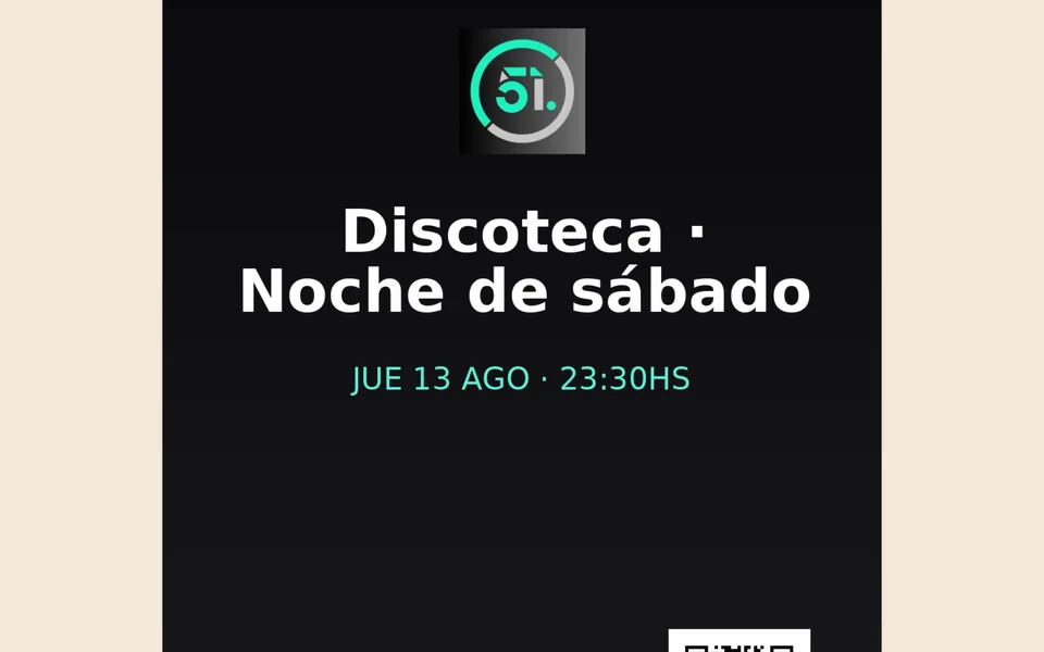 El flyer del evento, generado con tu logo y la fecha