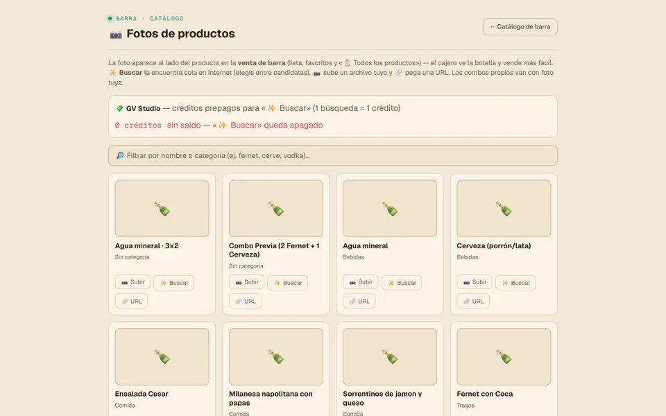 Las fotos de tu carta, producto por producto